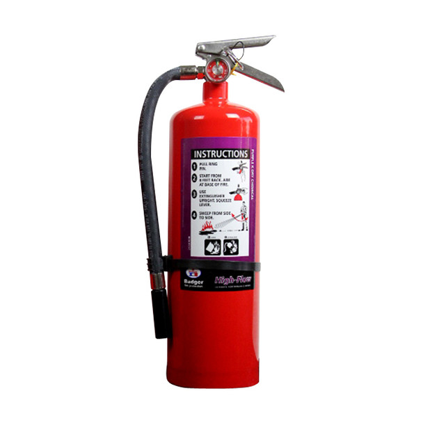 Badger™ Extra High-Flow 10 lb Purple K Fire Extinguisher w/ Wall Hook
