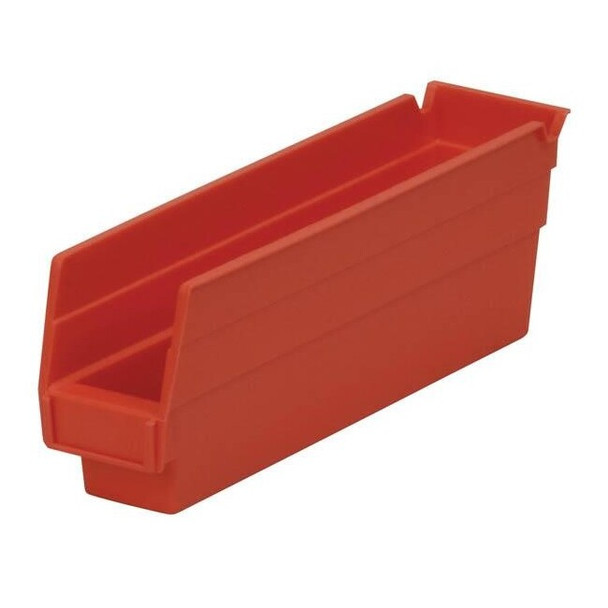 Akro-Mils® Shelf Bin, 11 5/8"L x 4"H x 2 3/4"W, Red, 1/Each