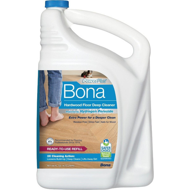WM850056001 Bona PowerPlus 160 Oz. Ready-To-Use Hardwood Floor Cleaner Refill