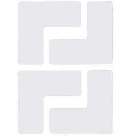 Brady 104335 ToughStripe Floor Corner Marks Polyester 2""W 20/Pack White