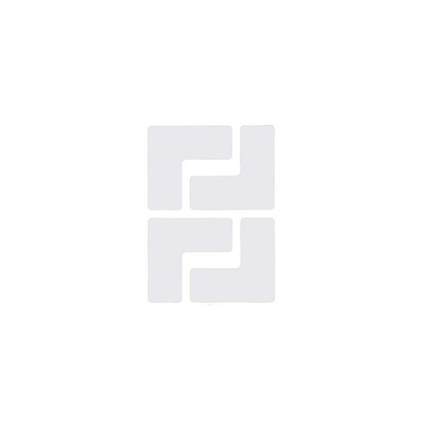 Brady 104335 ToughStripe Floor Corner Marks Polyester 2""W 20/Pack White