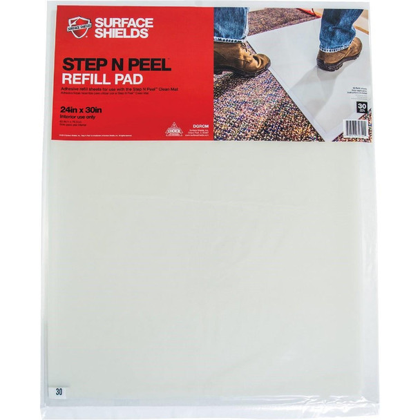 DGRCM Surface Shields Step N Peel Clean Mat 24 In. x 30 In. Floor Protector Refill Sheets