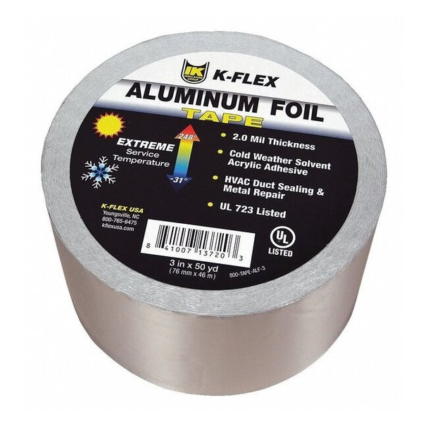 K-Flex Usa 3" x 150 Ft. Aluminum Pipe Insulation Tape K800TAPEALFSK31