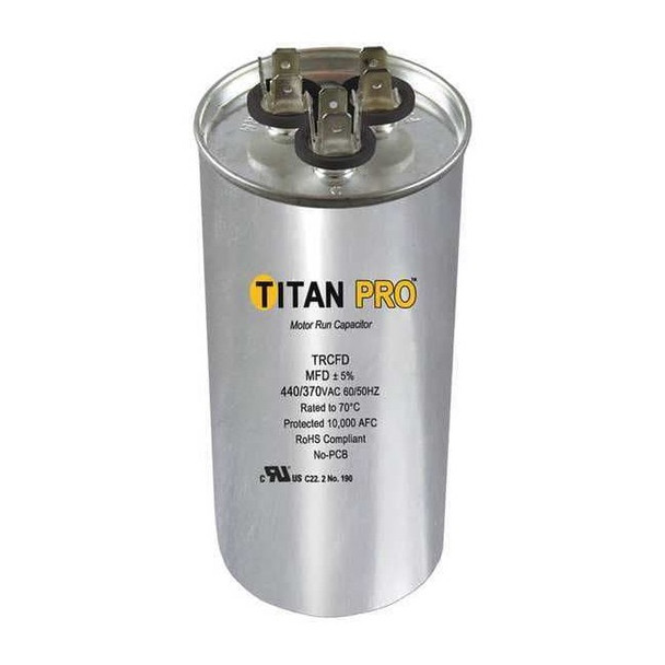 Titan Pro Motor Dual Run Cap,80/5 MFD,370-440V TRCFD805