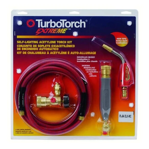 Turbotorch Torch Kit, PL-8ADLX-MC Series, Acetylene, CGA-200, PL-8A 0386-0834