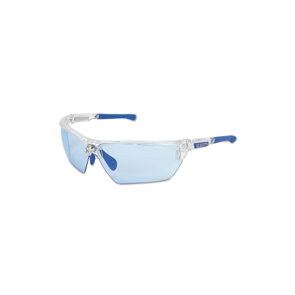 Dominator® DM3 Safety Glasses, Polycarbonate Light Blue Lens, MAX6®, Clear Polycarbonate/Blue TPR