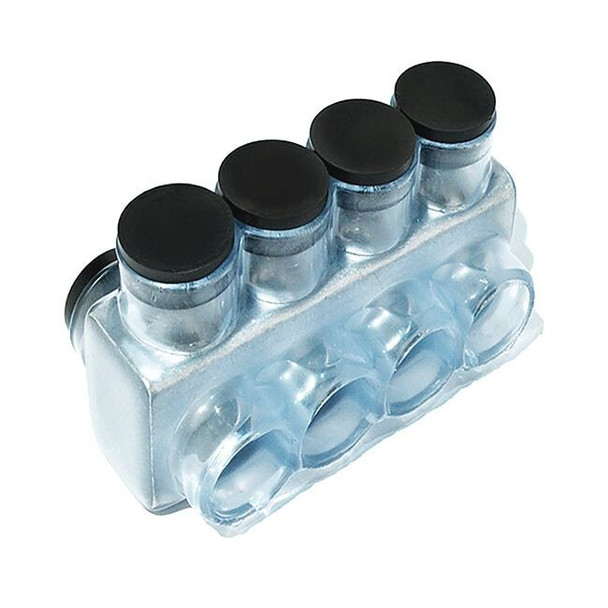 Polaris MultitapConnector,Alum,Clear,Hex,4Port IPLD500-4CB