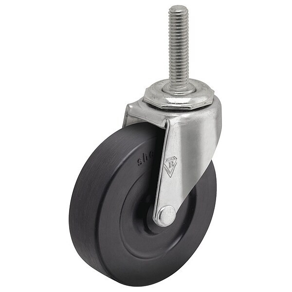 2" X 13/16" Non-Marking Rubber Soft Swivel Caster, No Brake, Loads Up To 80 lb
