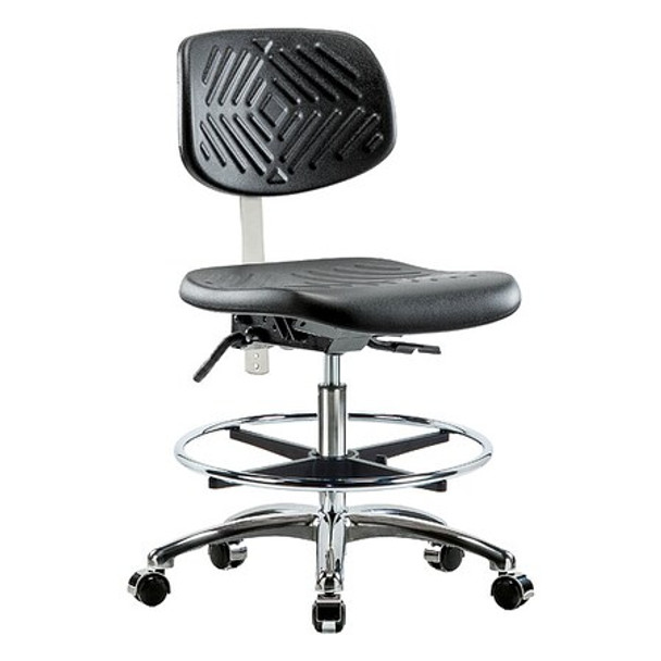 Poly CR Chair,Med,Tilt,FR,Cast,Blk