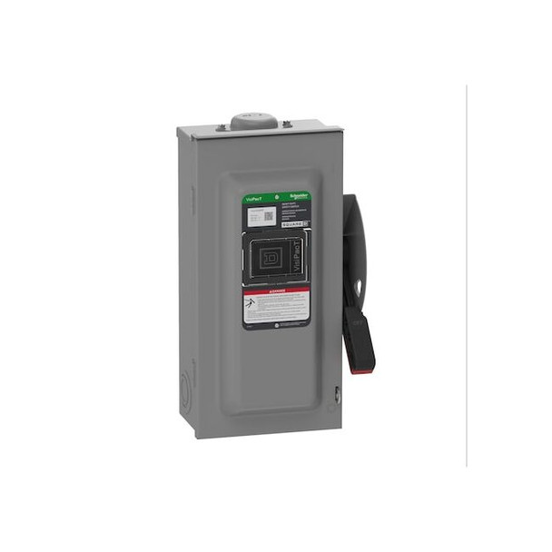Safety Switch, Nonfusible, 3PST, Three Phase, NEMA 3R, Indoor/Outdoor, Steel