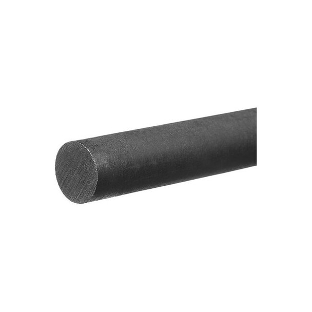 Black Acetal Homopolymer Acetal Homopolymer Rod 1 ft L, 3/8 in Dia.
