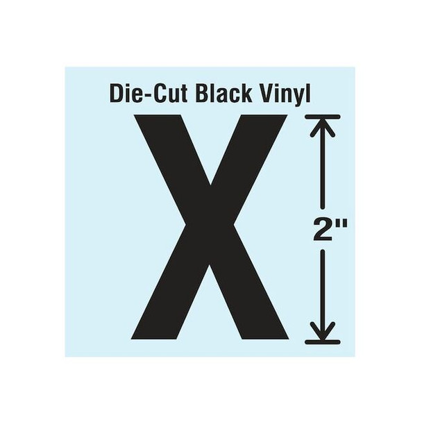 Stranco LetterLabel,Vinyl,2inH,1-1/4inW,PK10 DBV-2-X-10