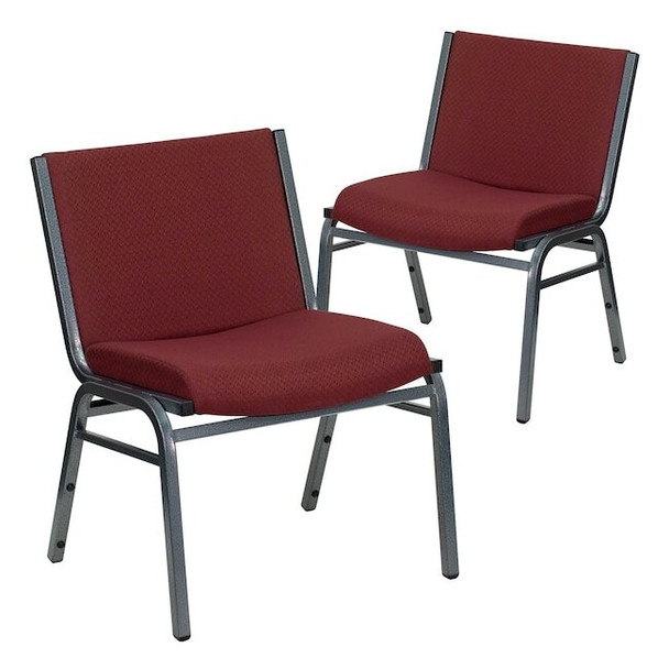 Flash Furniture Burgundy Fabric Stack Chair,PK2 2-XU-60555-BY-GG