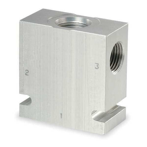 Parker Valve Base,9/16-18 SAE,Steel,8-3 Cavity B08-3-6T