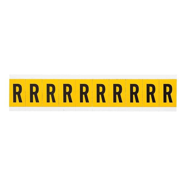 Brady LetterLabel,Vinyl,1-1/2inH,7/8inW 1530-R