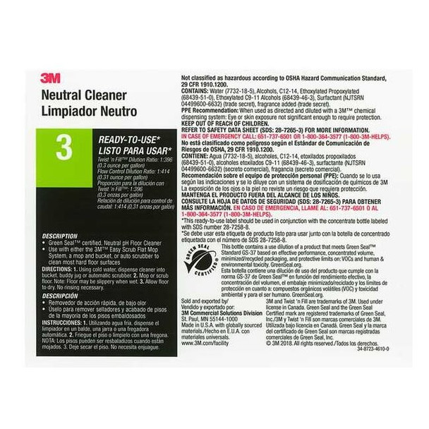 Tolco Secondary Label,Multicolor,PK12 340403
