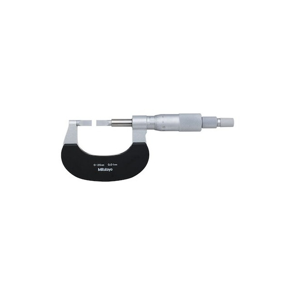 Mitutoyo Mechanical Blade Micrometer,0 to 1 in 122-125-10