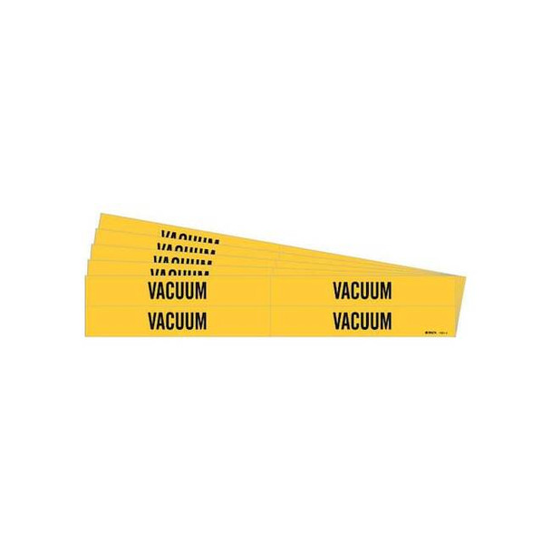 Brady Pipe Marker, Adhesive, Black, Vacuum, PK5, 7291-4-PK 7291-4-PK