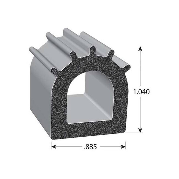 Fairchild Seal, EPDM Rubber, Black, 50 ft L RS1019-50