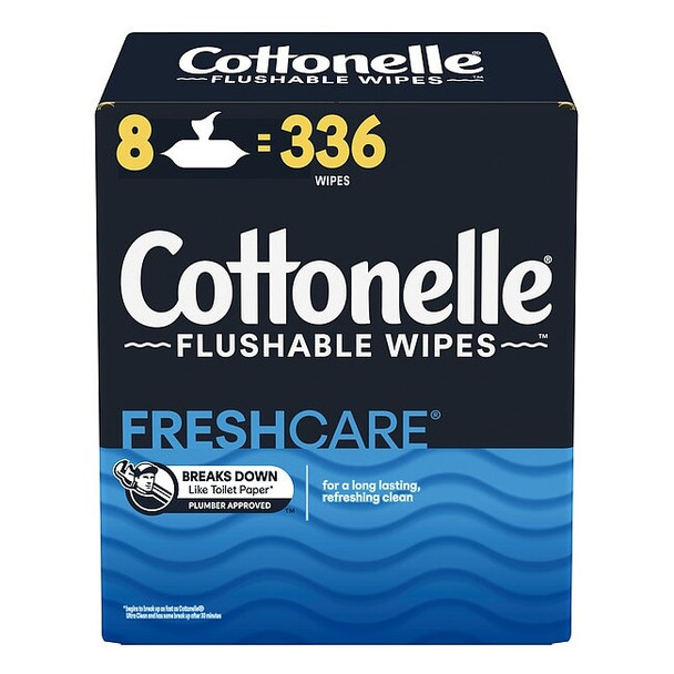 Cottonelle Body Wipes, FreshCare, 7.25 x 5 in Wipe, Soft Pack, 8 PK 51826