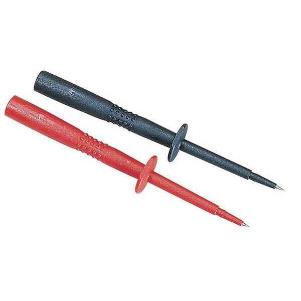 Modular Test Probe, CAT III 1000V, 4mm Banana Socket, 5-1/2", Black, Red