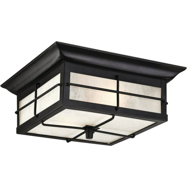 Westinghouse Orwell 2-Light Black Outdoor Flush Mount Light Fixture 62048