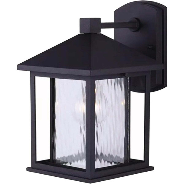 Canarm West Matte Black Outdoor Wall Light Fixture IOL283BK