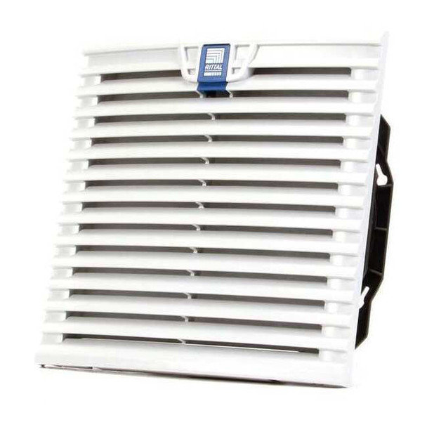 Rittal Axial Fan, Square, 115V AC, 1 Phase, PBT Plastic, 10 1/8 in W. 3240110