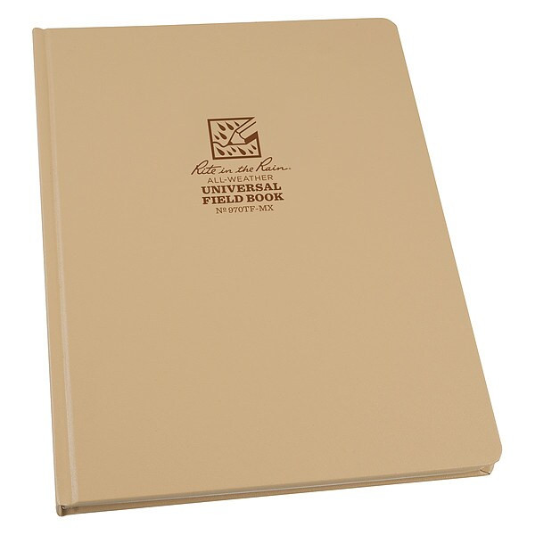 Rite in the Rain Maxi Book,80 Sheets,Tan Cover,32lb 970TF-MX