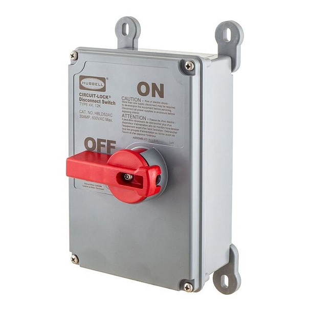 Nonfusible, Motor Disconnect Switch, Heavy Duty, 600 V, 3PST