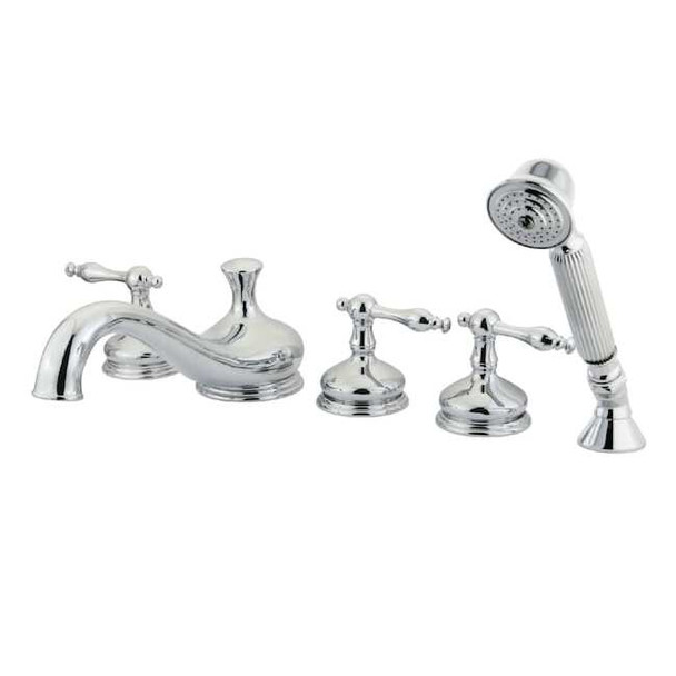Kingston Brass Roman Tub Faucet, Polished Chrome, Deck Mount KS33315NL