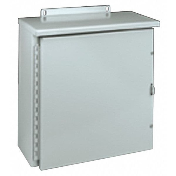 Padlockable Hasp Electrical Enclosures, 36 in H, 12 in D, 36 in W, 3R, Steel