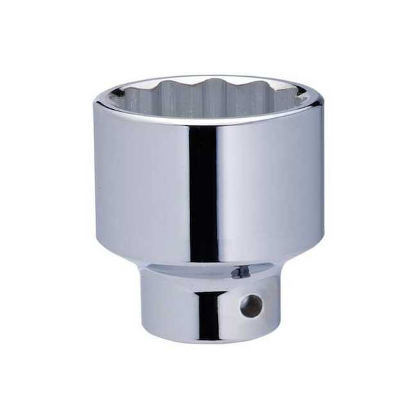 WESTWARD 3/4 in Drive, 13/16" SAE Socket, 12 Points,  Steel, Chrome, 13/16 in