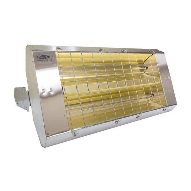 Infrared Quartz Electric Heater, 1 Phase, Stainless Steel, 480V AC