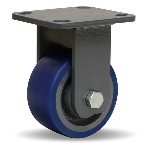 Hamilton Plte Caster,Rgd,Poly,4 in.,600 lb.,B R-WH-4SPB