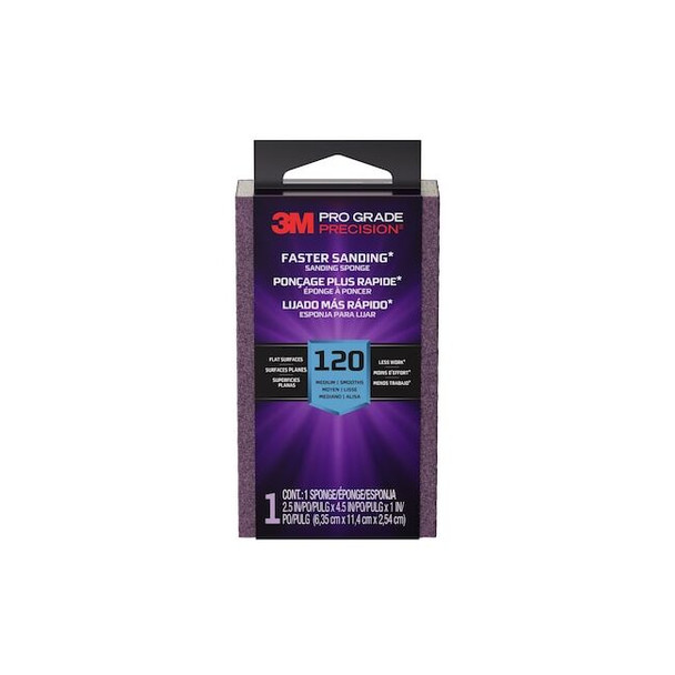 3m Sanding Sponge,4-1/2 in L,Ceramic 7100330760