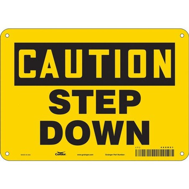 Condor Safety Sign,7 inx10 in,Polyethylene 469R01