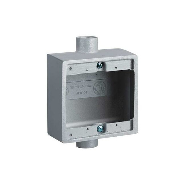 Electrical Box, 32 cu in, FSC Box Type, 2 Gangs, Aluminum, Square Shape