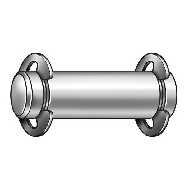 Grooved Clevis Pin, 3/8 in Dia, 2-1/2 in Usable Lg, Steel, 1 PK