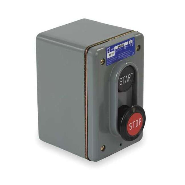 Square D Push Bttn Cntrl Statn,2NO/1NC,Start/Stop 9001BW250
