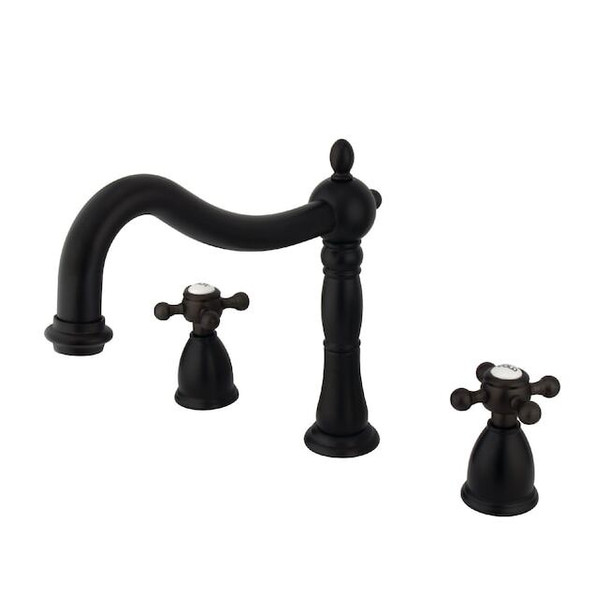 Kingston Brass Roman Tub Faucet, Oil Rubbed Bronze, Deck Mount KS1345BX