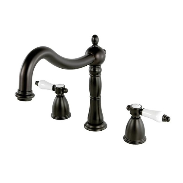 Kingston Brass Roman Tub Faucet, Oil Rubbed Bronze, Deck Mount KS1345BPL
