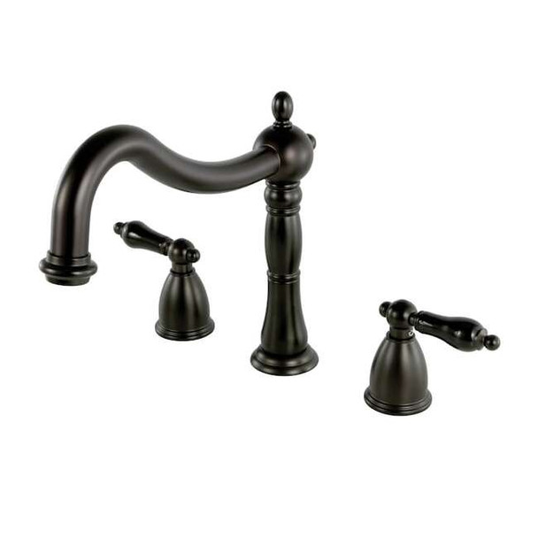 Kingston Brass KS1345PKL Roman Tub Filler with Cross Handle KS1345PKL