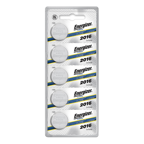 Energizer® 2016 Battery, 5/Pkg