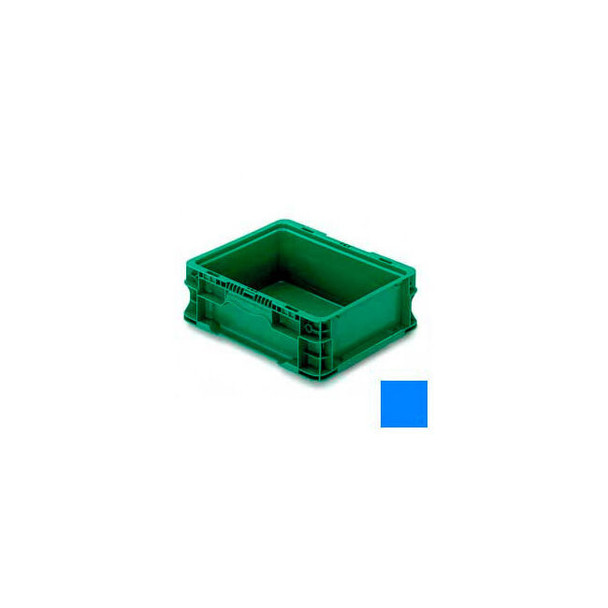 ORBIS Stakpak Modular Straight Wall Container 12""L x 15""W x 5""H Blue Polyethy