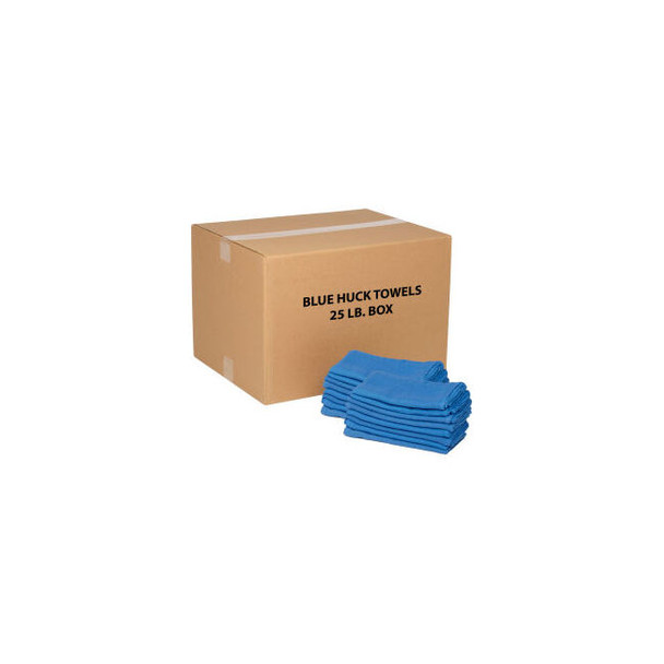 Global Industrial 100 Cotton Blue Huck Towels 25 Lb. Box