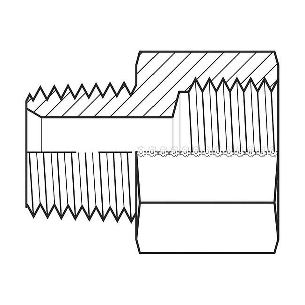 Adaptall Hose Adapter,1/2",NPT,Metric,20 mm 9325-08-20x1.5