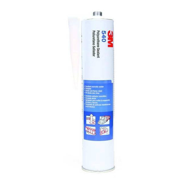 3m Polyurethane Sealant, 10 oz, Cartridge, White, Polyurethane Base, 540 540