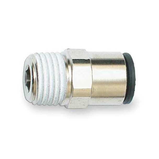 Legris Push-Fit Adapter Fitting, 14mm Tube Size, Brass, Silver, 10 PK 3175 14 17