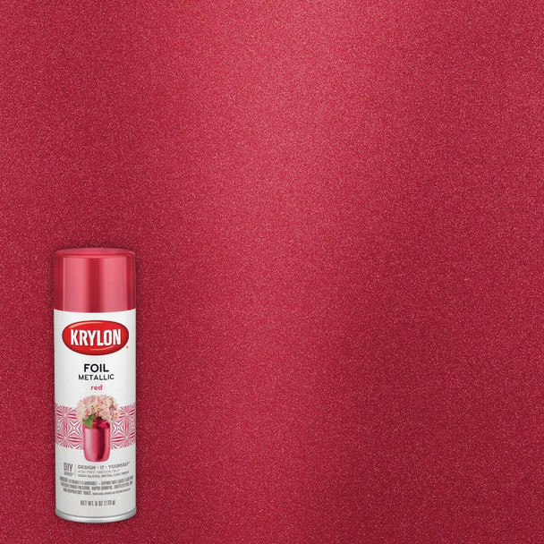 Krylon 8 Oz. Premium Foil Metallic Red Spray Paint K01080000